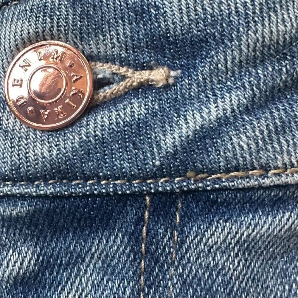 EUC - AKIRA Label Too Good High Waisted Rhinestone Fringe Skinny Jeans - Size 13 - Picture 11 of 15